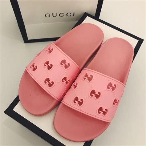 gucci slides pink|Gucci slides pink fluffy.